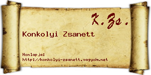 Konkolyi Zsanett névjegykártya